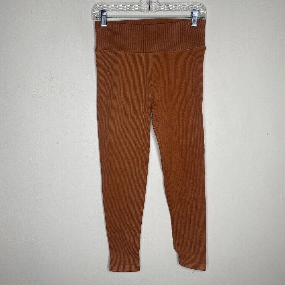 Aerie Orange Rib Leggings Stretchy Athletic Leggings Size Medium